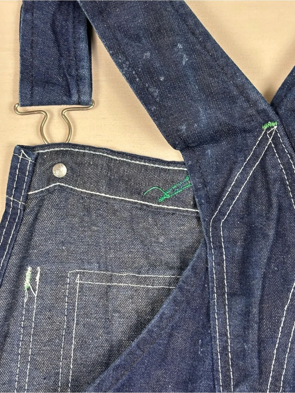 Vintage Pointer Brand Denim Overalls Carpenter Workwear USA Union Made